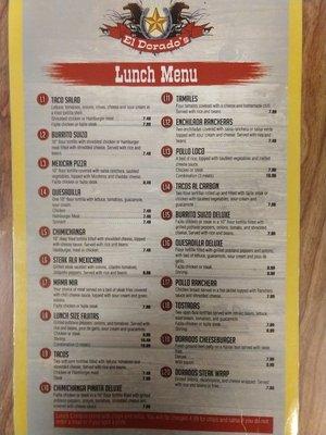 Lunch Menu