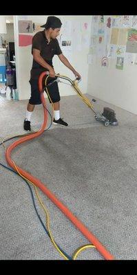 Steam carpet cleaning