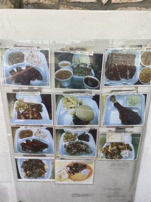 Images of some of their menu items (same list just less glare)