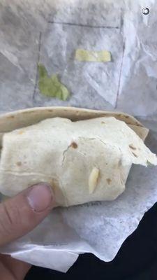 you call this a fucking snack wrap? it's literally a chode.