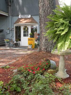 Front of bakery.