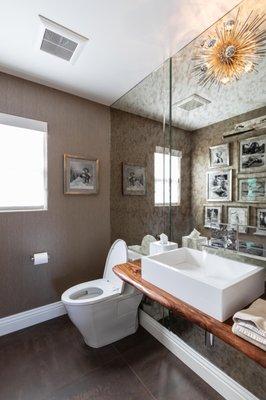 Antique Mirror Powder Room