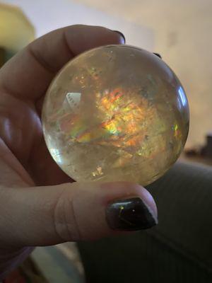 Optical calcite sphere