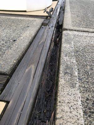 Rotted wood on docks