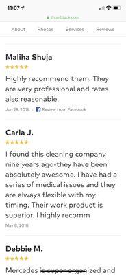 Some of our reviews!