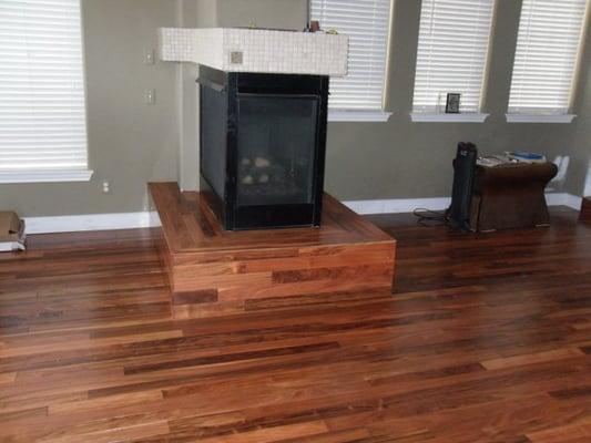 Patagonian rosewood installed by Designers Hardwood