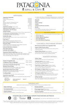 Lunch Menu page 1