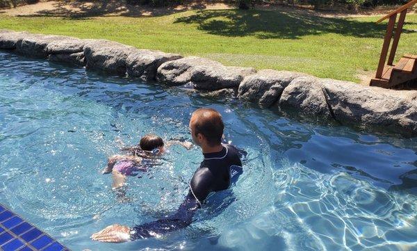 Teaching long distance swim