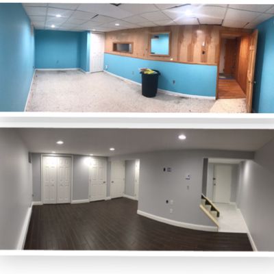 Remodeled finished basement