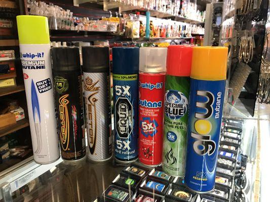 Medium to premium quality butane.                                                  Starts at $ 1.99 big can.