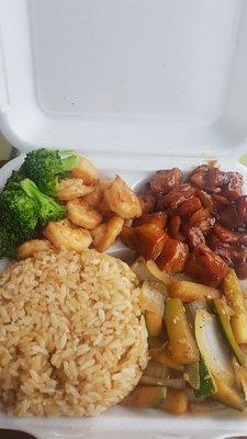 Hibachi Shrimp and Teriyaki Chicken