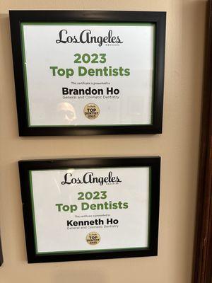 Thankful for 8 years in a row of Los Angeles Magazine Top Dentists!! The only award where Dentists vote for Dentists. Grateful