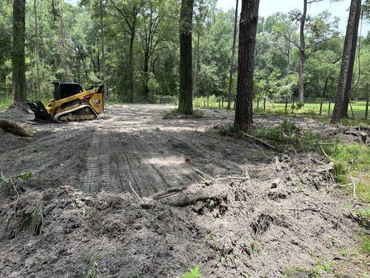 In process as LDS cleared the underbrush and leveled the ground