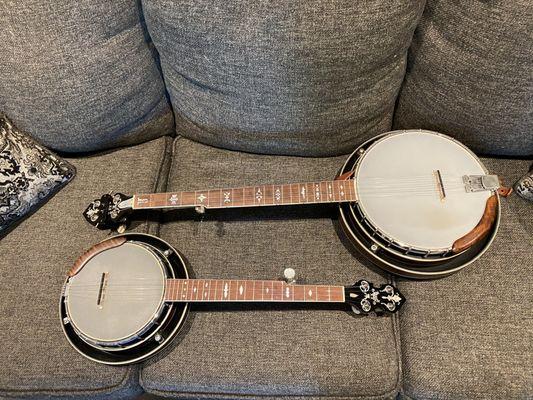 Two of my Randy Wood banjos