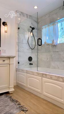 Shower retile and flooring by Flooring Pros