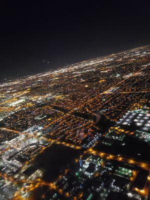 Night flight over Phoenix