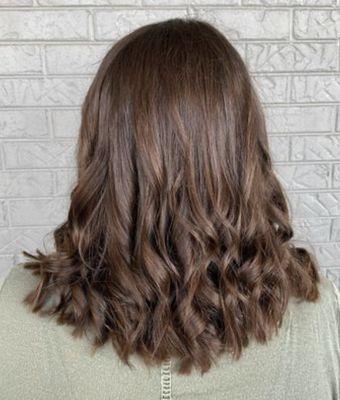 Hair cut with long layers