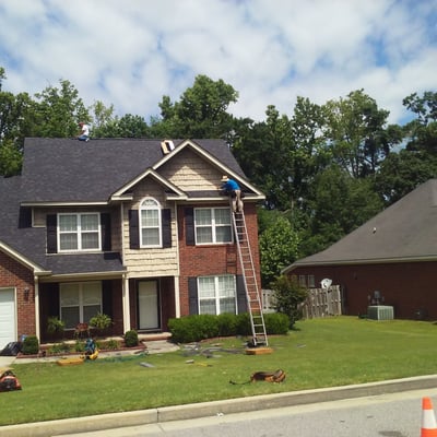 Asphalt shingle roof installed Augusta Georgia