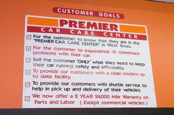 Our company customer goals