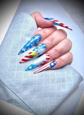 4th of july nails!