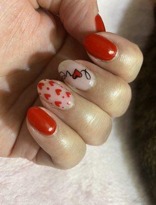 Valentine's Day nail art