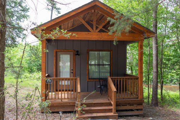 One of our waterfront cabins. These sleep four.