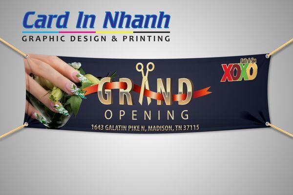 Grand Opening banner..