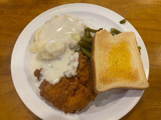 Chicken fried chicken lunch special