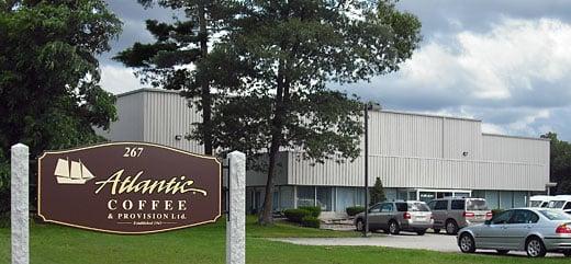 Atlantic Coffee's Office and warehouse on Libbey Parkway in Weymouth, MA.