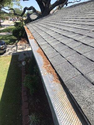 We are cleaning some gutters out here in New Orleans East