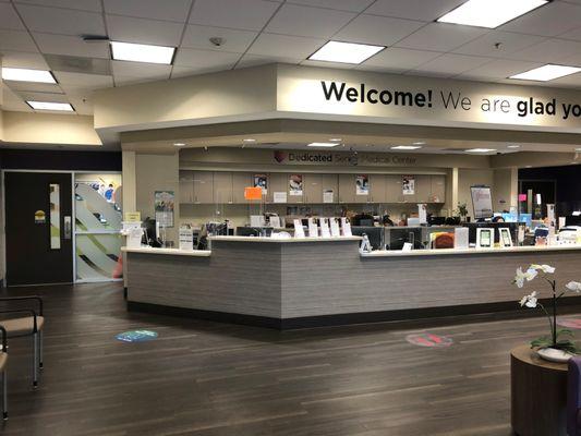 Dedicated Senior Medical Center Front Desk Interior