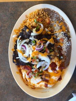 Huevos Rancheros with Carne Asada