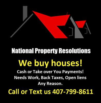 We Buy Houses in the Orlando FL Area 407-799-8611