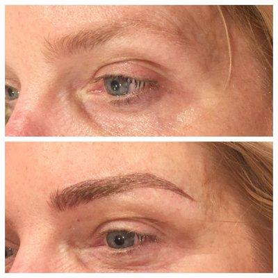 Microblading on blondes