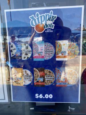 8/3/23 Lake Mission Viejo snack bar dippin dots menu