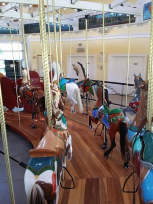 The famous carousel that was relocated from Nunley's in Freeport to Museum Row in Garden City.