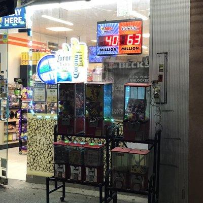 Lotto and gum ball machines