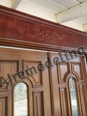 Molding installation and stain