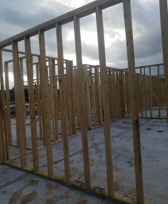 Framing for tilt wall project