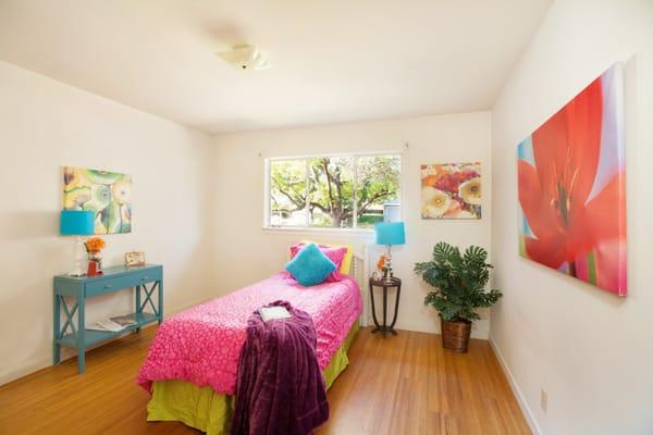 Her choice of colors made this room a magnet for all the little girls who visited this home.