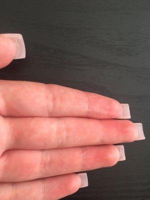 They charged extra for "long nail" for my acrylic nails.