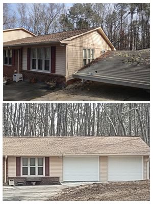 Before & After / Newly built 2-cars garage.