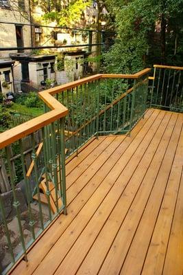 Iron and wood deck