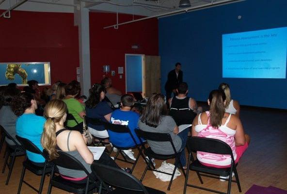 Health and Fitness Seminar with Strength coach Dom Salvatore and Arugula Restaurant