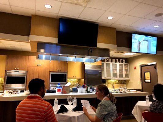 Kitchen at cooking school