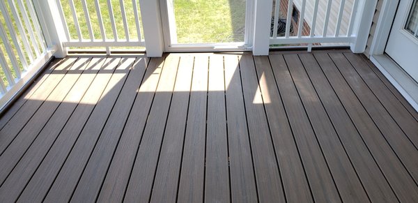 Trex Boards in Screened-In Deck by Lakenridge Builders - Jamie Campbell