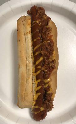 Chili cheese jumbo dog