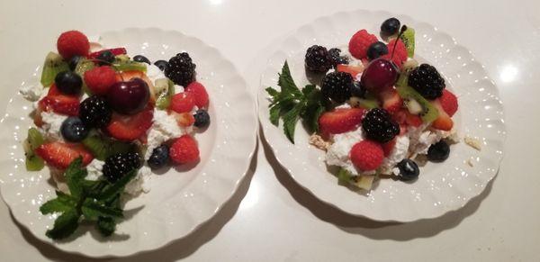 Pavlova Dessert -nice ending to a summer meal