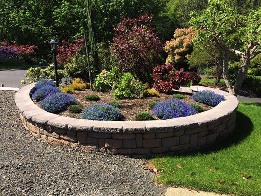 Planting bed in front of house