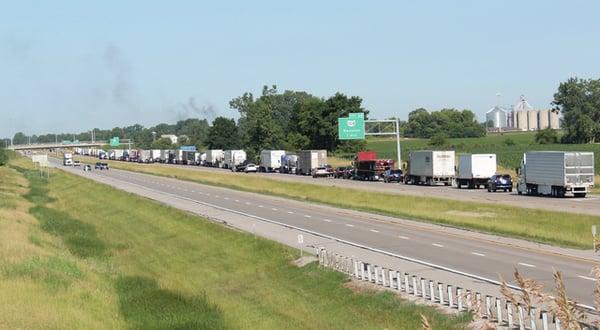 Traffic was backed up for miles, this must've impacted tens of thousands of motorists.